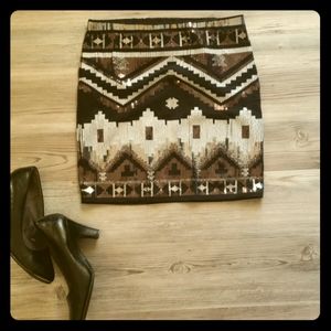 Stretch Sequin bandeau Skirt